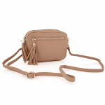 Чанта за през рамо от естествена кожа - Flavia - кафява 