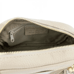 Чанта за през рамо от естествена кожа Flavia - фуксия