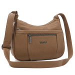 Дамска чанта за през рамо с две отделения - черна