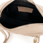 Чанта за през рамо от естествена кожа - фуксия