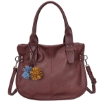 Дамска чанта тип торба - тъмно синя