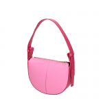 Чанта за през рамо с 2 дръжки от естествена кожа Erica - розово/фуксия