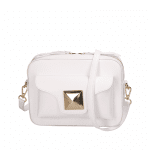 Чанта за през рамо от естествена кожа Valentinia - бяла
