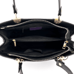 Дамска  чанта от естествена кожа Alika - тъмно лилва