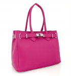 Луксозна чанта от естествена кожа Vivian - фуксия 