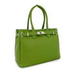 Луксозна чанта от естествена кожа Vivian - светло зелена 