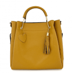 Дамска  чанта от естествена кожа Chloe - светло кафява  