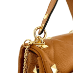 Луксозна дамска чанта от естествена кожа Valenita - фуксия