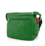 Чанта за през рамо с 2 отделения и много джобове - зелена 