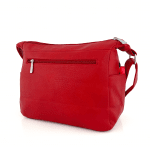 Чанта за през рамо с 2 отделения и много джобове - червена 