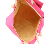 Голяма плажна чанта с несесер - розова