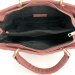 Капитонирана дамска чанта от естествена кожа - черна
