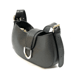 Чанта за през рамо от естествена кожа Amadea - черна