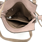 2 в 1 - Дамска чанта и раница - керемидено кафява