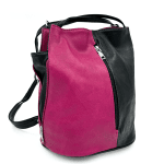 2 в 1 - Дамска чанта и раница - розова/светло кафяво