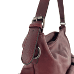 Дамска чанта тип торба с много джобчета - бордо