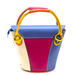 Цветна дамска чанта от естествена кожа Alesandria 