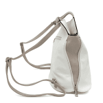 2 в 1 - Дамска чанта и раница - бело/бежово