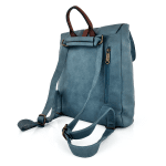 2 в 1 - Раница и чанта с интересни детайли - светло синя 