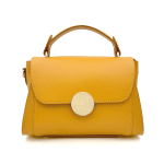 Луксозна чанта от естествена кожа Belissima - жълта