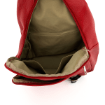 Дамска раница с много джобове - червена