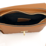Дамска чанта от естествена кожа Antoanella - бежовo/керемидено кафяво