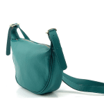 Чанта за през рамо от естествена кожа Malika - синя