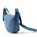 Дамска чанта от естествена кожа Antoanella - бяло/тъмно синьо 