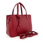 Дамска чанта от естествена кожа Elisa  - червена 