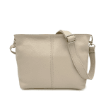 Дамска чантa за през рамо от естествена кожа - бяла