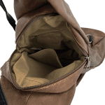 Дамска раница със секретно закопчаване - керемидено кафява 