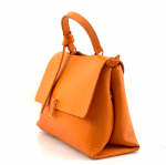 Дамска чанта от естествена кожа Viola - оранжева