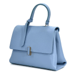 Дамска чанта от естествена кожа Viola - светло синя