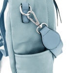 2 в 1 - Раница и чанта със змийски принт - светло синя 