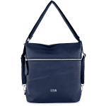 2 в 1 - Голяма чанта и раница подходяща за ежедневието - светло синя 