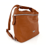 2 в 1 - Голяма чанта и раница подходяща за ежедневието - керемидено кафява 