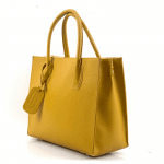 Елегантна чанта от естествена кожа Bianca - оранжева
