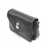 Чанта за през рамо от естествена кожа Norina - черна