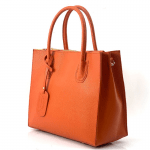 Елегантна чанта от естествена кожа - Bianca - бордо