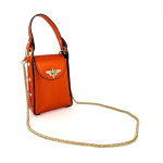 Дамска чантичка с 2 дръжки от естествена кожа Azzurra - фуксия