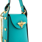 Дамска чантичка с 2 дръжки от естествена кожа Azzurra  - синьо