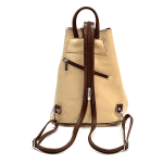 Дамска чанта от естествена кожа Antoanella - бежовo/керемидено кафяво