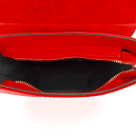 Чанта за през рамо от естествена кожа и велур Andrea - червена
