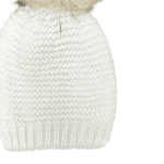 Diana & Co - Зимна шапка с помпон - бяла