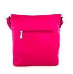 Цветна чанта за през рамо с много джобчета - фуксия
