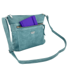 Дамска чанта за през рамо - светло синя
