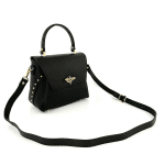 Дамска чанта от естествена кожа Lorita - черна 