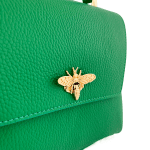 Дамска чанта от естествена кожа Lorita - зелена 
