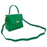 Дамска чанта от естествена кожа Lorita - зелена 