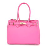 Луксозна чанта от естествена кожа Vivian - розова 